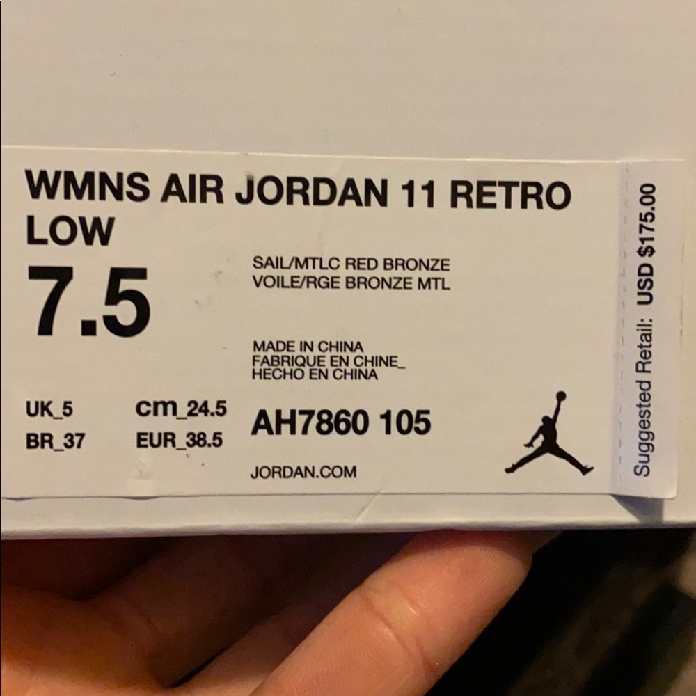 Woman’s air Jordan 11 retro rose gold